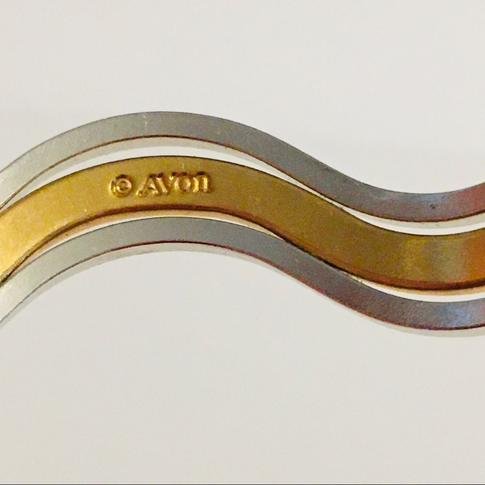 Vintage Avon 1978 Gold Silver Tone Bracelet 1004 - Picture 3 of 5